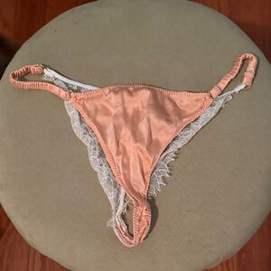 Violet & Wren Silk and Lace Back Tanga